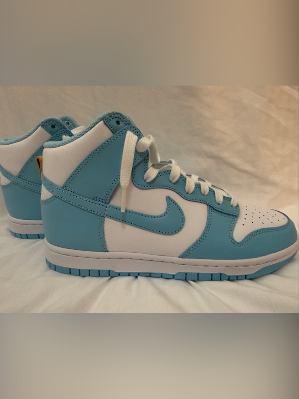 Nike Men’s High-Top Sneakers White and Light Blue
